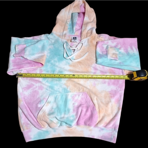 Exist Oversized Kangaroo Pouch Tie-Dye Hoodie Sweatshirt - Picture 5 of 6